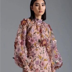 & Other Stories Pink Floral Blouse